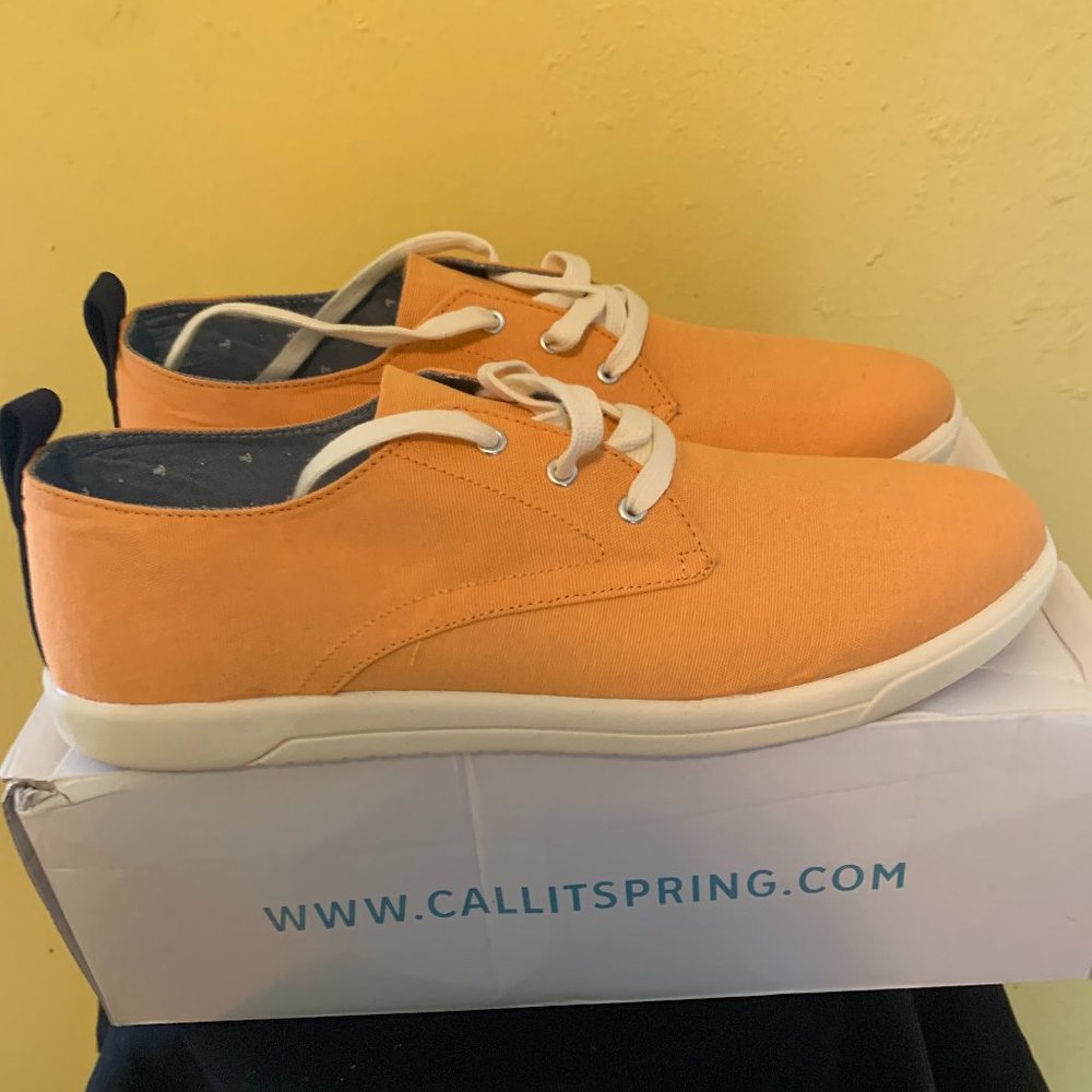 Call It Spring Guichard Tangerine Canvas Boat